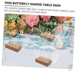 Butterfly Shape Table Number Total Of 15