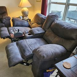 Recliner Sofa and Loveseat