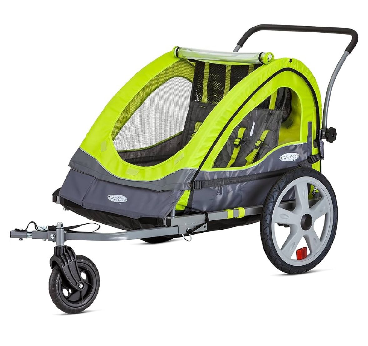 Instep Quick-N-EZ Double Tow Behind Bike Trailer for Toddlers