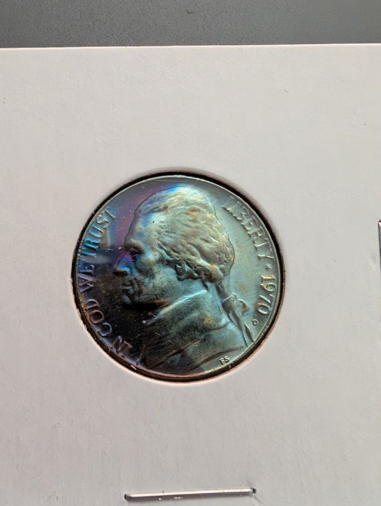 Beautiful Toned By Jefferson Nickel Coin