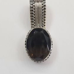 Sterling Silver And Smokey Quartz 