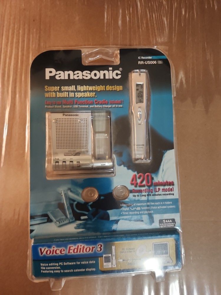 Panasonic Voice Editor 3 With Built in Speaker! Recorder!
