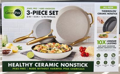 GreenPan Jewel Pro Ceramic Non-Stick 3-piece Fry Pan Set