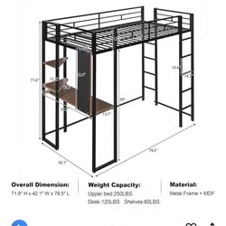Twin Bunkbed With Desk