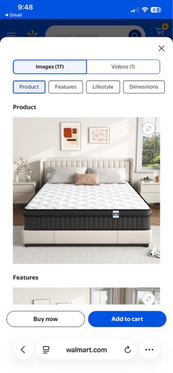 Queen Mattress (12”) + Bed Frame – Barely Used