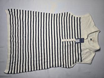 Universal Thread Navy Stripe Textured Knit Polo Sweater Dress