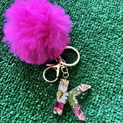 New Letter Alphabet Keychain Crystal Resin  (Nuevo).  NO TRADES.   NO SHIPPING.  (EAST PALMDALE). FINAL SELL