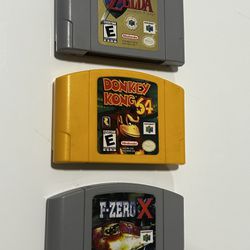 N64 Games Donkey Kong, F-Zero & Zelda 