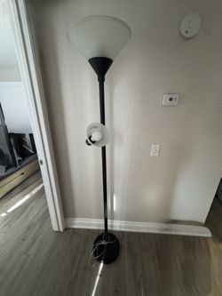 Black Metal Mother-Daughter Floor Lamp