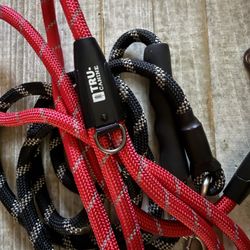 tru canine leash 6 feet red