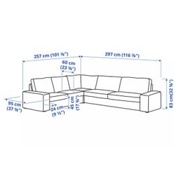 IKEA Kivik Sectional, 5-seat corner, Tibbleby beige/gray