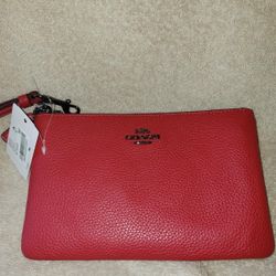 Coach Red Wristlet