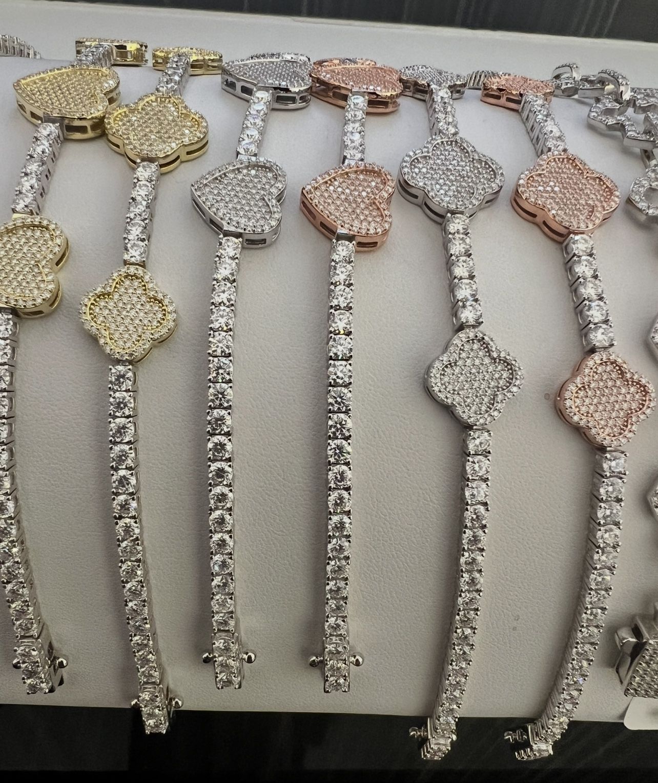 Sterling Silver Monzonite Bracelets 