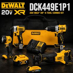 DeWalt DCK449E1P1 XR 4 Tool Combo Kit Brand New