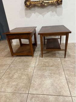 Mid-Century Modern Hekman End Tables - Set of 2