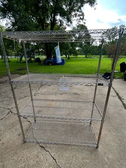 Heavy-Duty Chrome Wire Shelving Rack