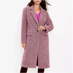 New Loft  Cozy Herringbone Coat 
