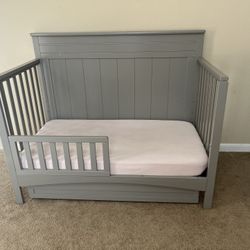 Gray Convertible Crib