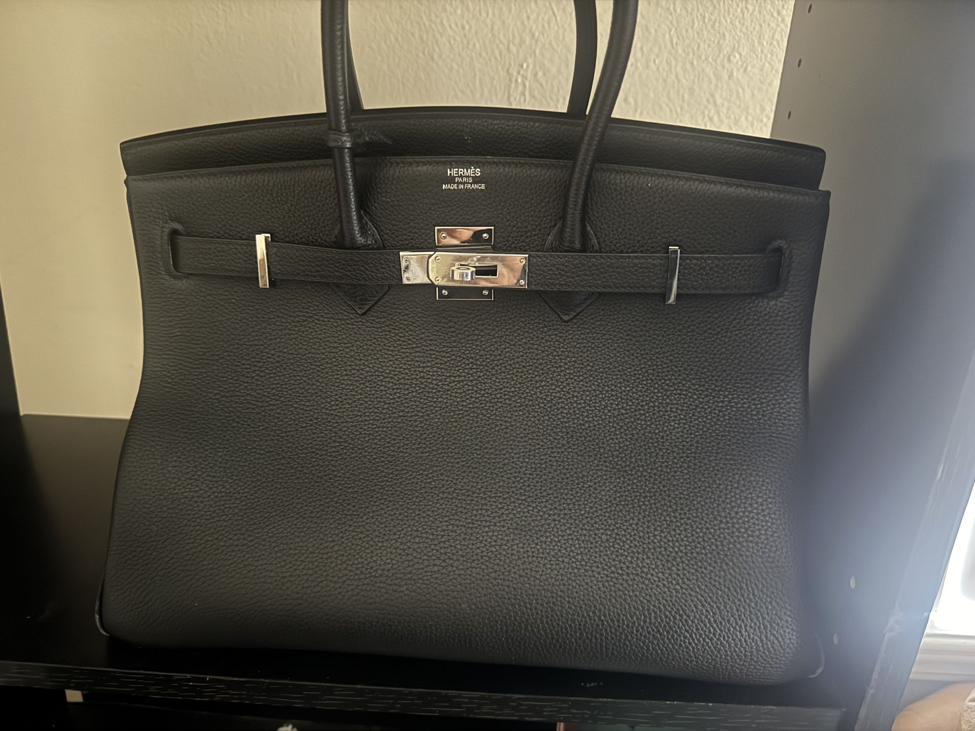 Authentic Hermès Black Birkin 30 Togo Leather With Palladium Hardware