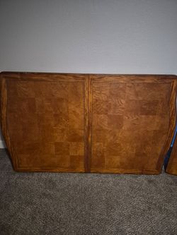 Wood Dining Table Top with Burl Veneer Inlay