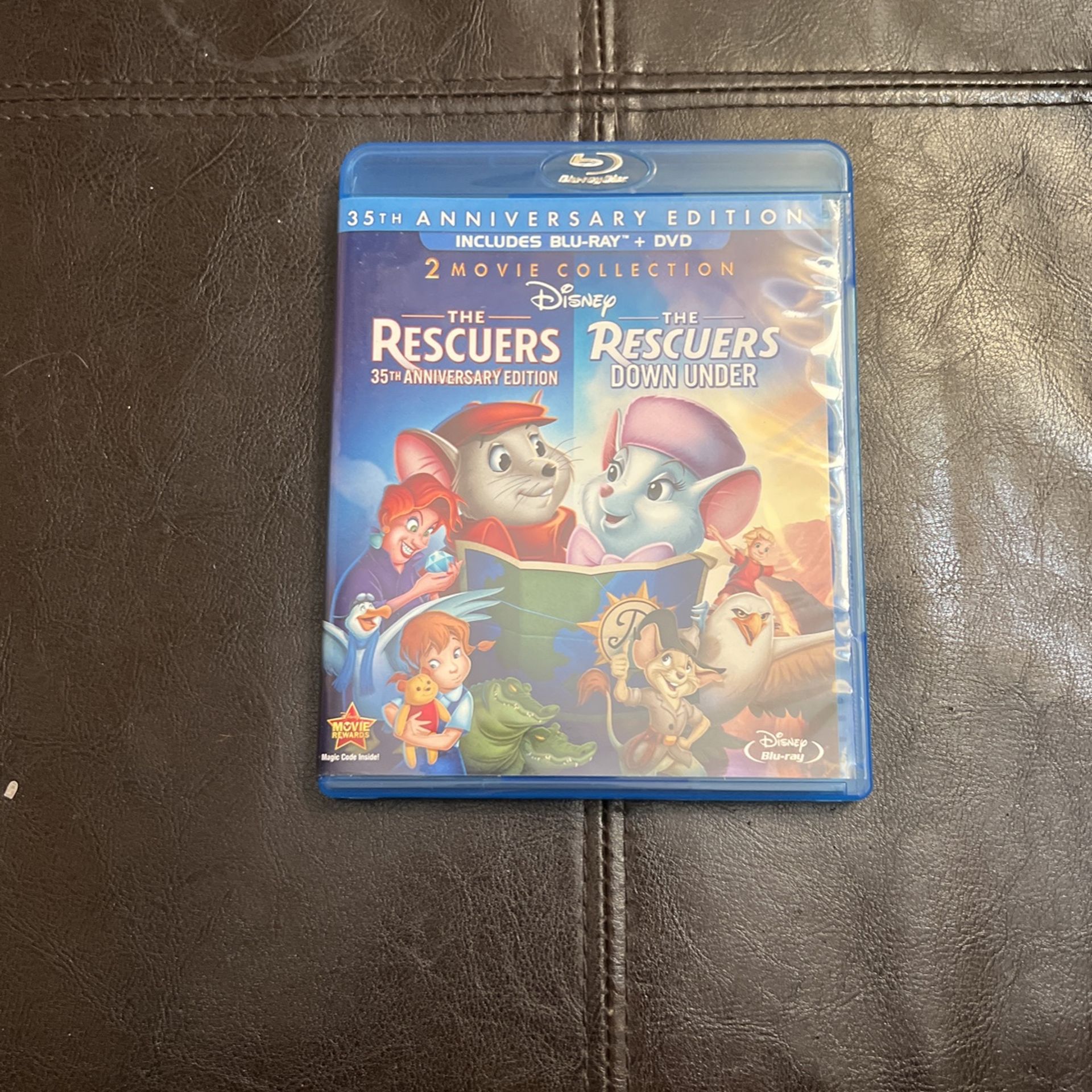 Walt Disney THE RESCUERS 2-Movie Collection Disney Blu-Ray Combo Pack Set (2012 Edition)
