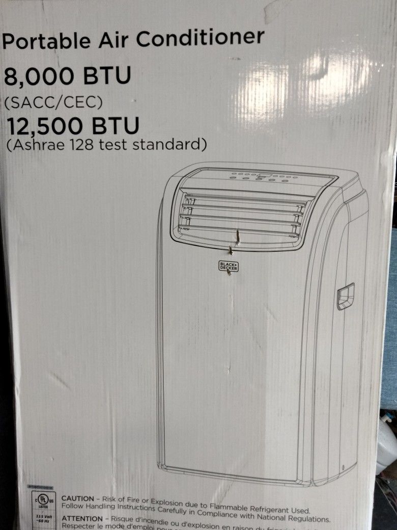 B &D  AC Portable Unit 8000 Btu 12.500 Btu