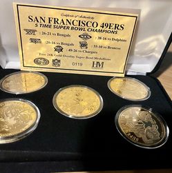 San Francisco 49ers 5-Time Super Bowl Champions Medallion Set