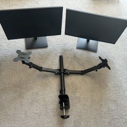 2 X 24” Monitors With Dual Monitor Mount