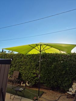 10x6.5” FT Rectangle Market Umbrella Patio Color: Green Base Not Included