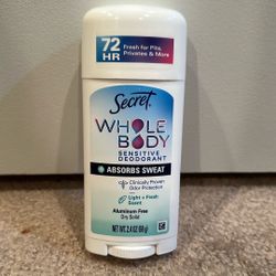 Secret aluminum-free deodorant 2.4 oz