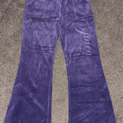 Vintage Juicy Couture Velour Pants - Large- Rare, Y2K Purple