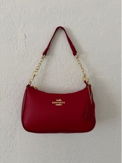 Coach Red Leather Shoulder Bag