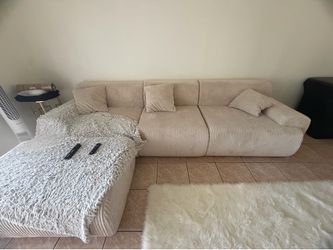 Beige sofa