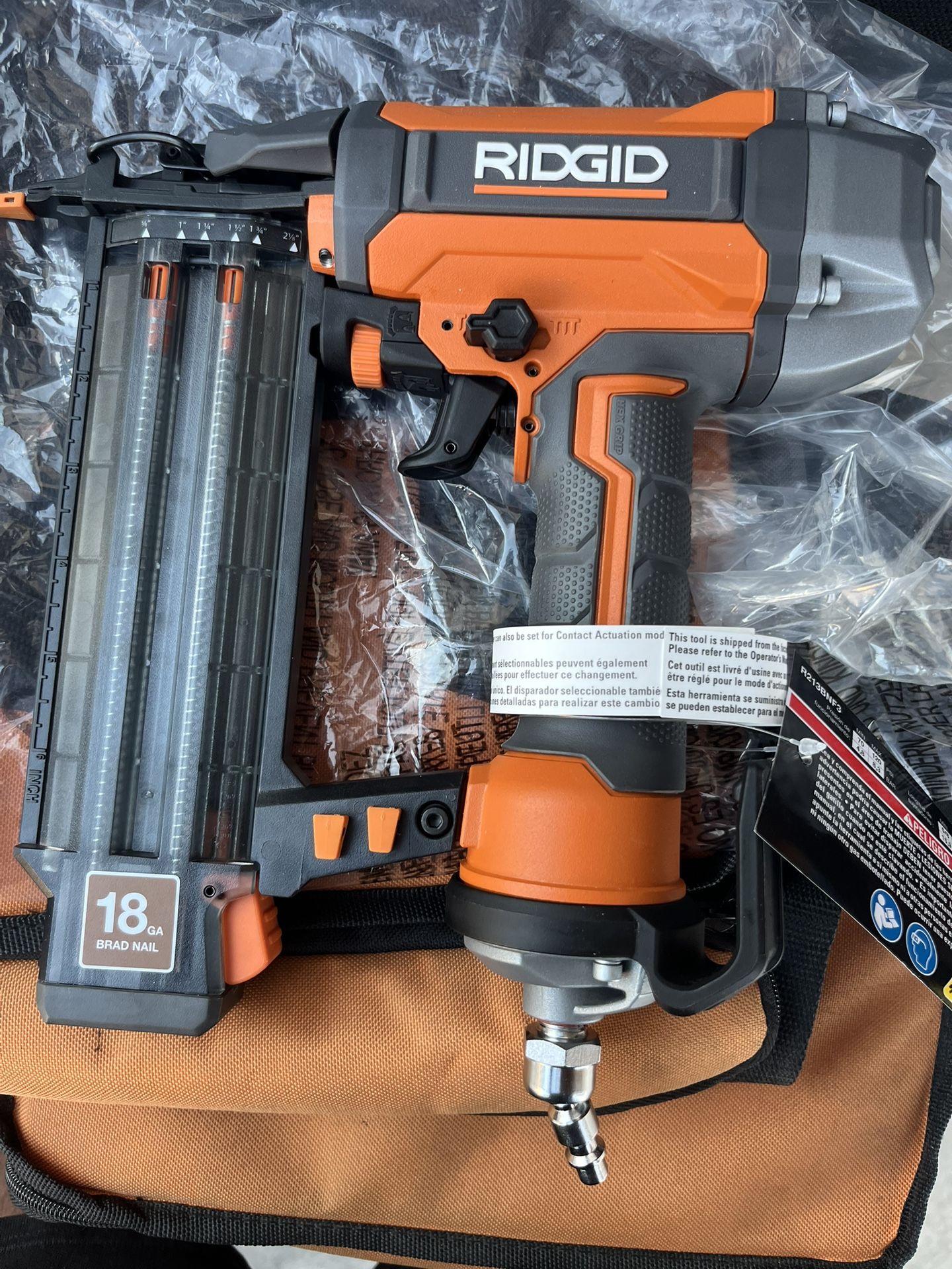 2 RIDGID BRAD NAILER 18 2-1/8 IN.