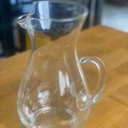 Princess House pitcher barware glass blown collectible vintage glassware