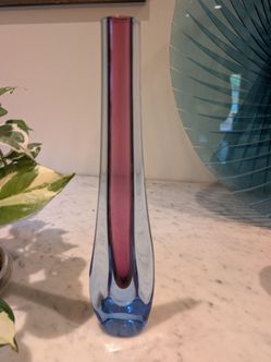 Vintage Murano Sommerso Slender Vase