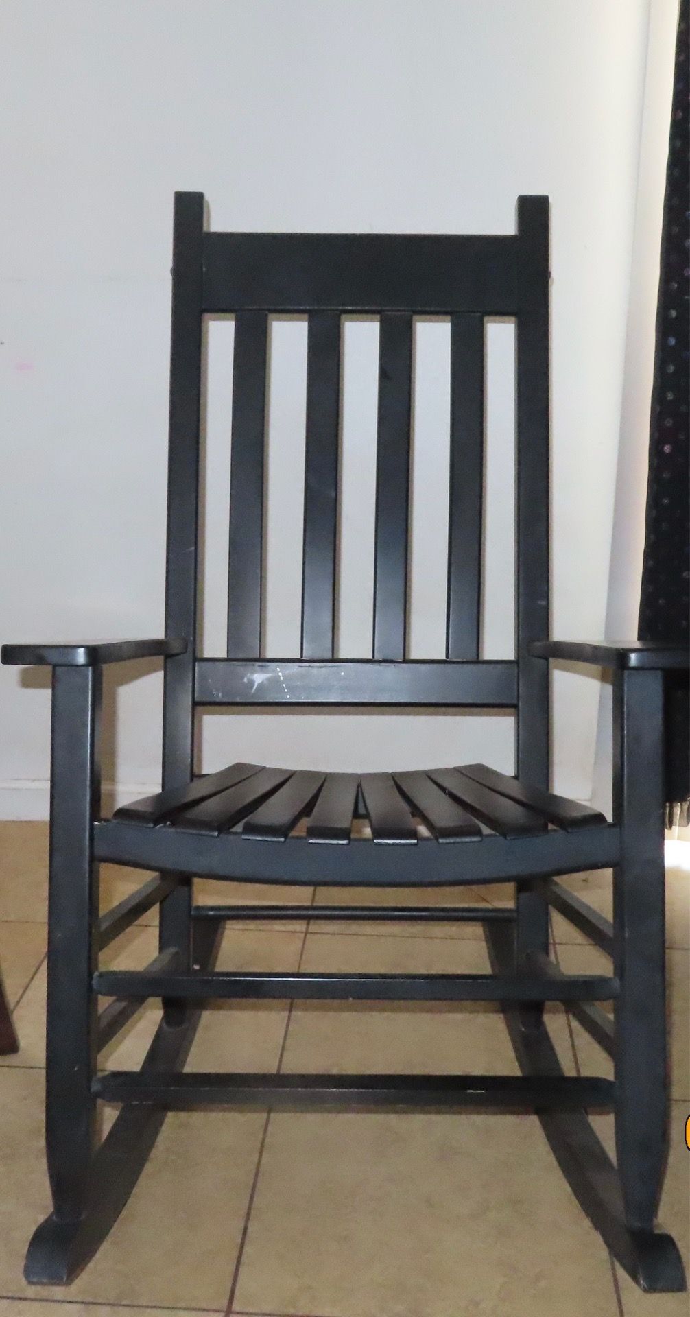 Black rocking chair