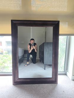 Mirror "43×"31 brown wood