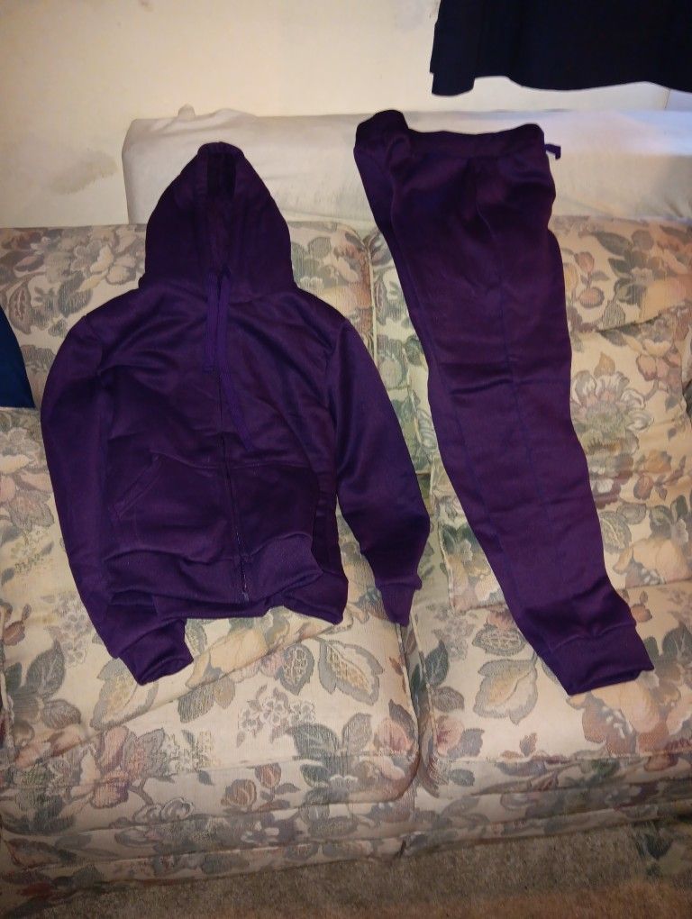 Purple Women's Size Medium Sweat Suit