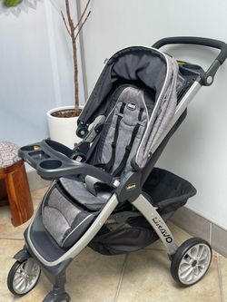 Chicco Bravo Quick -fold Stroller W/canopy Black , Silver & Gray