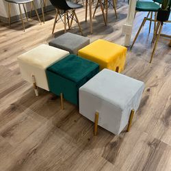 Velvet Ottoman Stools
