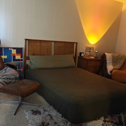 1960s MCM Queen Bed Headboard