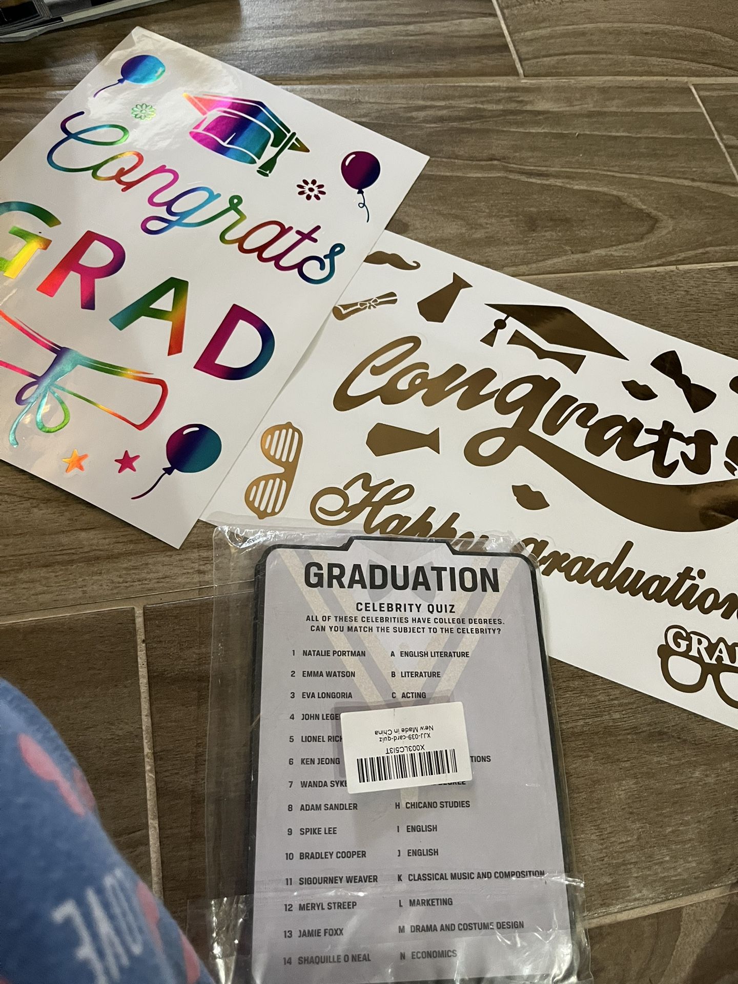 Graduation Game And Stickers