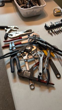 Crescent wrenches needle nose, channel locks