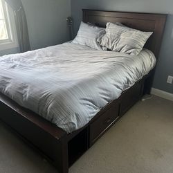 Pottery Barn solid wood bed