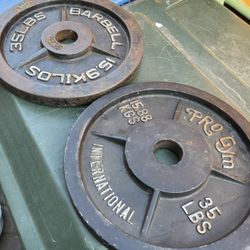 $40***Weight Plate 2-Inch Insert Pair -(70lbs Total) 💪🏋️