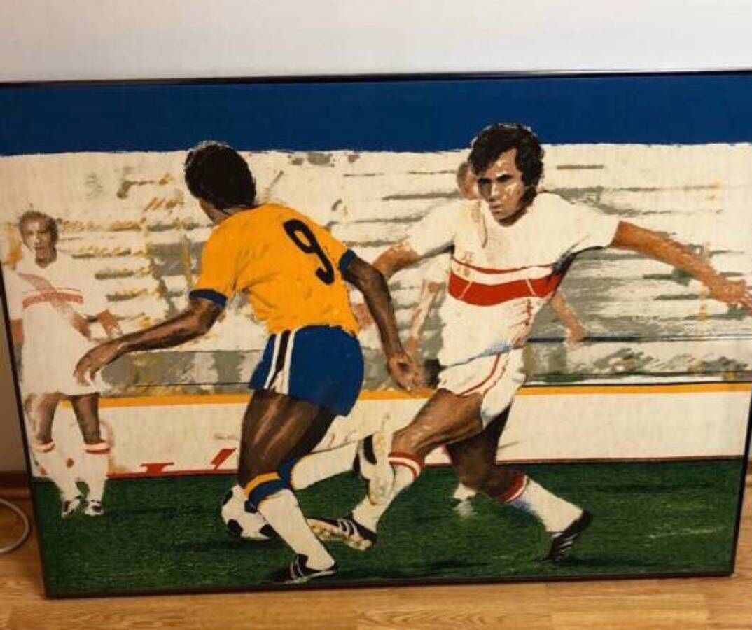 Soccer screen print(46” x 32”) Framed