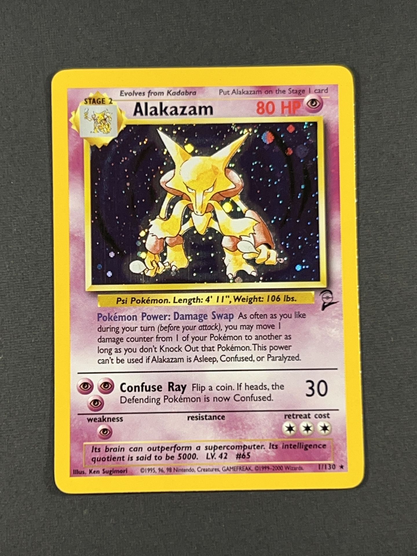 Alakazam Base Set 2 Pokémon Card