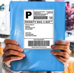 Blue Poly Mailer Shipping Bags – Bulk Pack (12”x15.5”) (100 Pack)