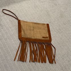 Purse - Raffia And Suede